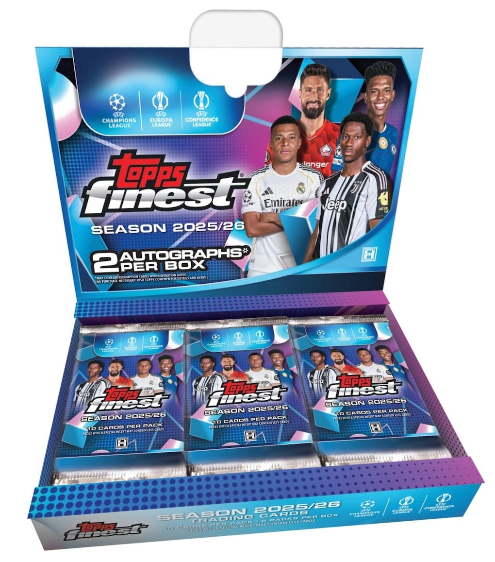 スプリングパーティ　ブラインドコレクションカードBOX　全種セット 2025-26 Topps UEFA Club Competitions FINEST CCF25 Soccer 8 Hobby