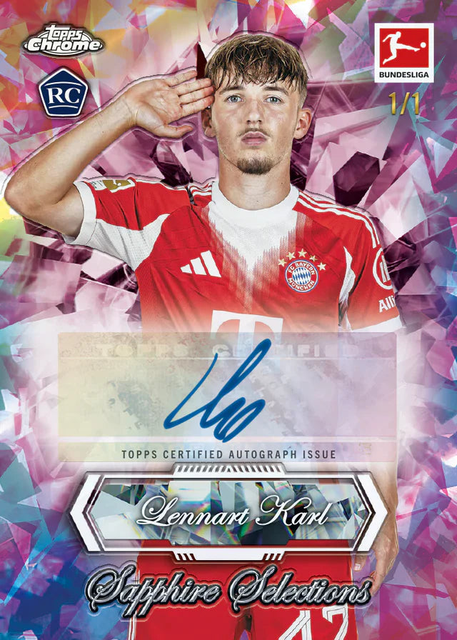 2025-26 TOPPS BUNDESLIGA CHROME SAPPHIRE BCS26 SOCCER 10 BOX, PICK