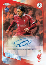 Load image into Gallery viewer, 2025-26 Topps Chrome UEFA Club Competitions SAPPHIRE CCS26 Soccer 10 Box, PYT Case Break #PYTPS225