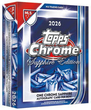 Load image into Gallery viewer, 2026 TOPPS MLS CHROME SAPPHIRE SOCCER 10 BOX, PICK YOUR TEAM/PLAYER PYTP CASE BREAK #PYTPS1