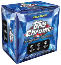 Load image into Gallery viewer, 2024-25 Topps UEFA Chrome Club Competitions SAPPHIRE Soccer CCCS25 10 Box Case Break #PYTPS25
