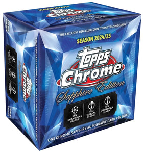 2024-25 Topps UEFA Chrome Club Competitions SAPPHIRE Soccer CCCS25 10 Box Case Break #PYTPS25