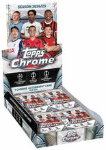 Load image into Gallery viewer, 2024-25 Topps UEFA Chrome Club Competitions CCC25 Soccer 12 Hobby Box PYT Case Break #PYTP4
