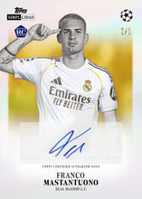 Load image into Gallery viewer, 2025-26 Topps SIMPLICIDAD UEFA Club Competitions Soccer 10 Hobby Box PYTP Break #PYTP5
