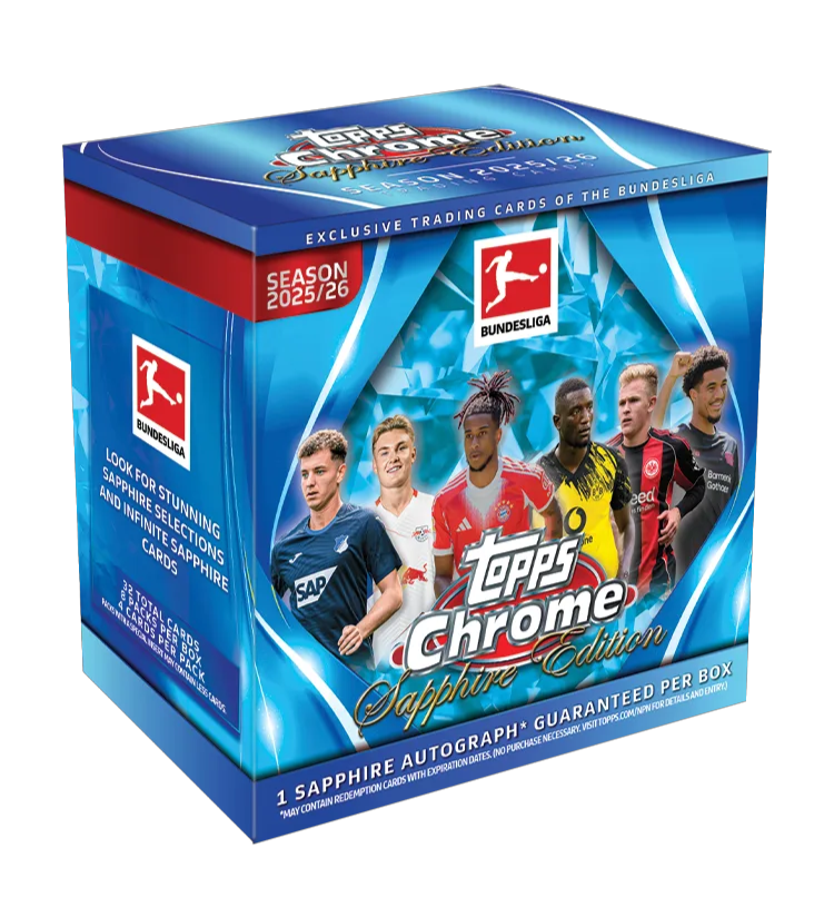 2025-26 TOPPS BUNDESLIGA CHROME SAPPHIRE BCS26 SOCCER 10 BOX, PICK