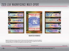Load image into Gallery viewer, 2026 Leaf MAGNIFICENCE Multisport, 10 Box, HIGH ROLLER Random HIT Case Break #HR1 (INSANE PRODUCT!!)
