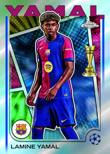 Load image into Gallery viewer, 2024-25 Topps UEFA Chrome Club Competitions CCC25 Soccer 12 Hobby Box PYT Case Break #PYTP4
