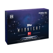 Load image into Gallery viewer, 2023-24 TOPPS BUNDESLIGA MIDNIGHT SOCCER 12 HOBBY BOX, HIGH ROLLER, 10 SPOT RANDOM SERIAL # CASE BREAK - #HR1
