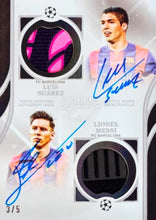 Load image into Gallery viewer, 2024-25 TOPPS DYNASTY UEFA CHAMPIONS LEAGUE SOCCER 5 HOBBY BOX, 100 SPOT, RANDOM PLAYER, CASE BREAK #RP19
