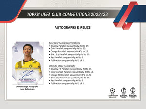 2022-23 Topps UEFA Finest Club Competitions Soccer PERSONAL Hobby Box