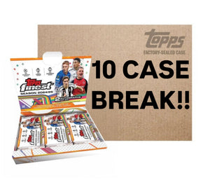 (10 CASE BREAK!) 2024-25 Topps UEFA Club Competitions FINEST CCF25 Soccer 80 Hobby Box 10 Case Break #PYTP100