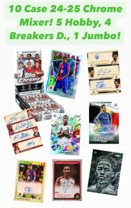(10 CASE CHROME MIXER!) 2024-25 Topps UEFA Chrome Club Competitions CCC25 Soccer 10 CASE MIXER (5x HOBBY, 4x BD, 1x JUMBO) #PYTP40