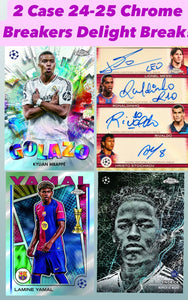 (2 CASES!) 2024-25 Topps UEFA Chrome Club Competitions CCC25 Soccer BREAKERS DELIGHT 12 Box PYTP 2 Case Break #PYTP12