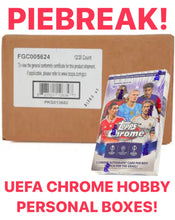 Load image into Gallery viewer, (PIEBREAK!) 2023-24 TOPPS UEFA CLUB COMPETITIONS CHROME  PERSONAL HOBBY BOX (OPEN LIVE ON TWITCH!)
